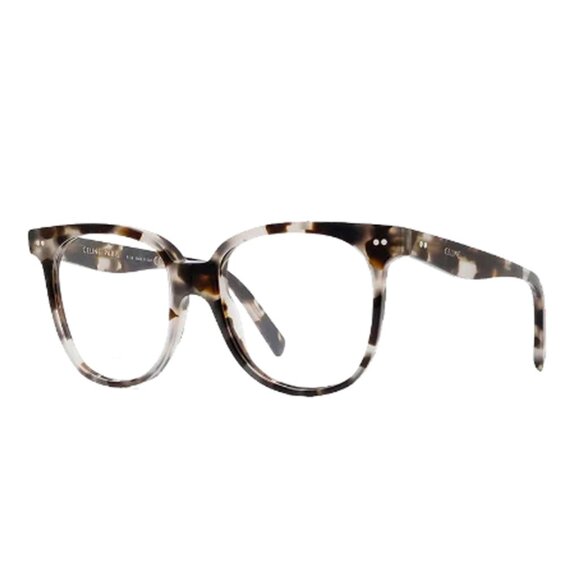 NEW CELINE WOMEN SQUARE EYEGLASSES CELINE CL5010IN 055 HAVANA CLEAR EYEWEAR - Picture 1 of 3